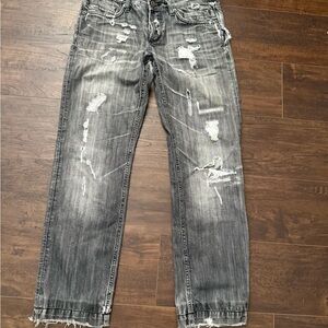 Dolce & Gabbana Distressed Grayish/charcal black Denim Jeans